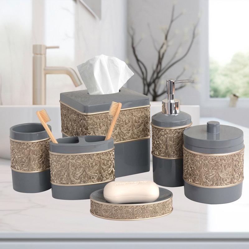 House of Hampton® Dorina 6 Piece Bathroom Accessory Set | Wayfair